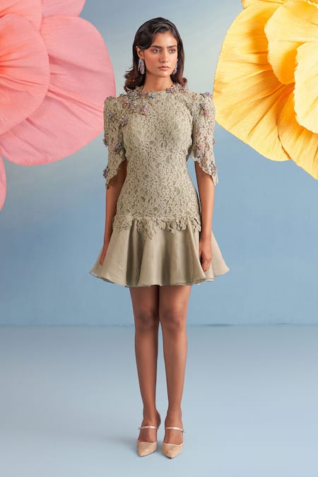 Parul And Preyanka Almond Portia Dress 