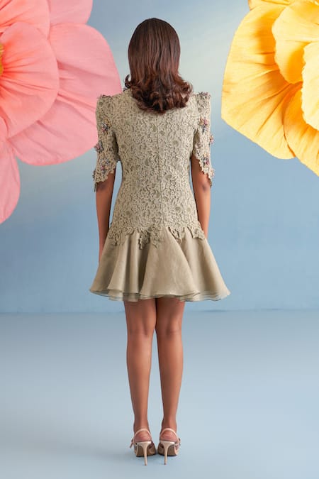 Parul And Preyanka Almond Portia Dress 