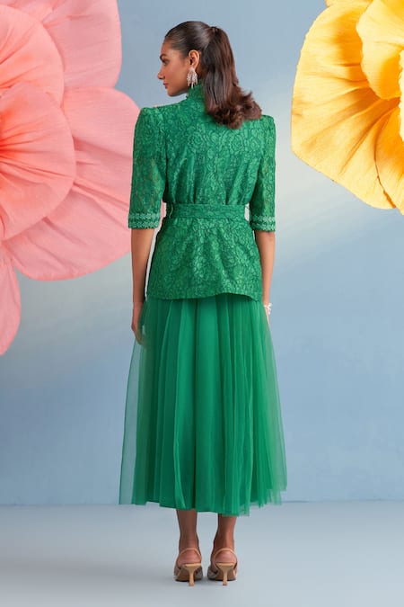 Parul And Preyanka Serena Jacket & Skirt Set 