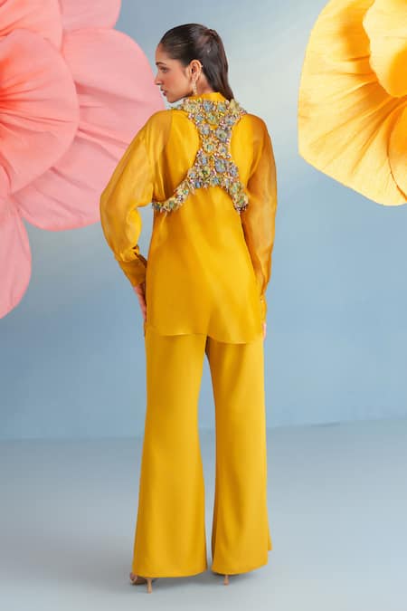 Parul And Preyanka Noa Shirt & Embroidered Bolero Set  