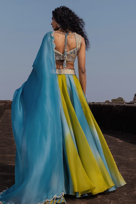 Punit Balana Muse Panelled Lehenga Set 