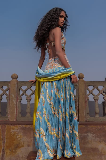 Punit Balana Allure Tassel Top Skirt Set 