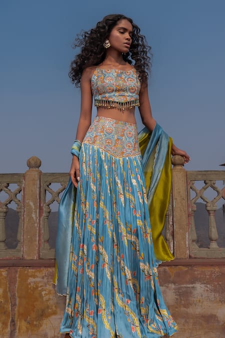 Punit Balana Allure Tassel Top Skirt Set 