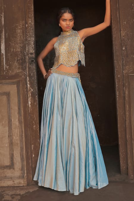 Punit Balana Artistic Coin Top & Skirt Set 