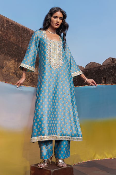 Punit Balana Floral Print Kurta Pant Set 