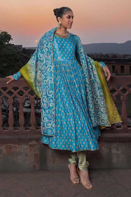 Punit Balana Regal Noor Printed Anarkali Set 