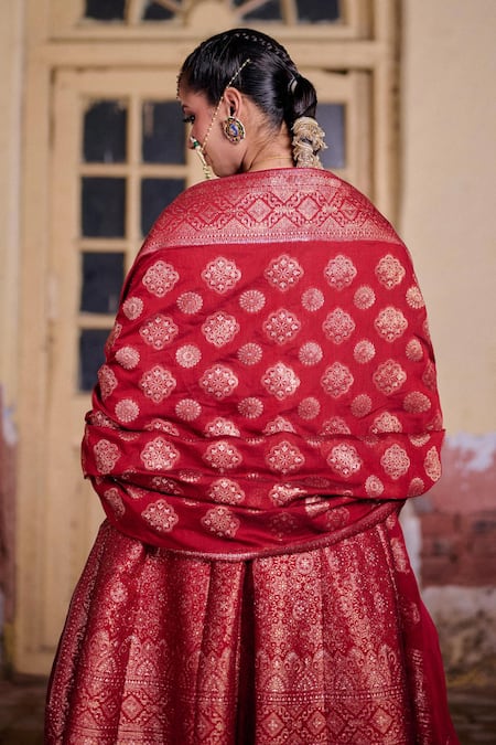 Safaa Meherbaan Floral Woven Anarkali Set 