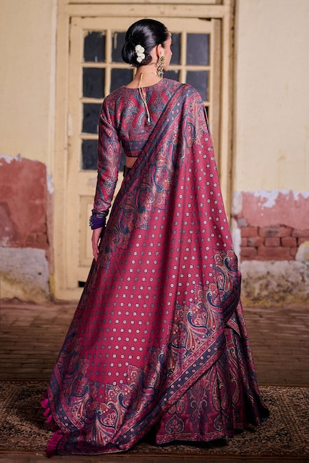 Safaa Umairah Paisley Woven Lehenga Set 