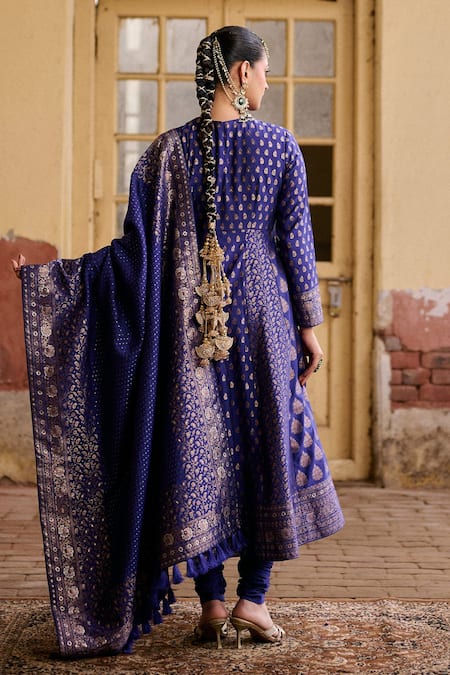 Safaa Zeenat Mahal Woven Anarkali Set 