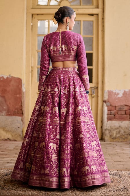 Safaa Sultana Woven Lehenga Set 