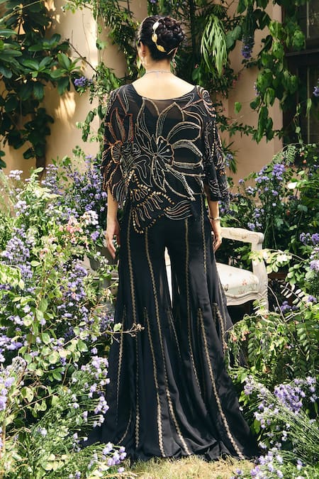 Shreeka Hand Embroidered Cape Pant Set 