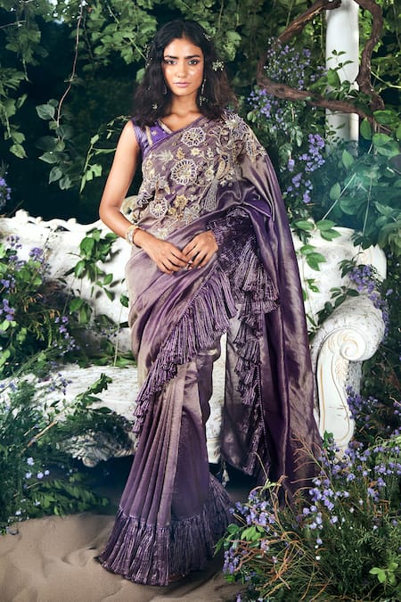 Shreeka Embroidered Saree & Blouse Set 