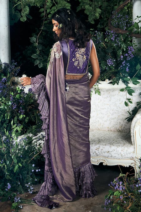 Shreeka Embroidered Saree & Blouse Set 