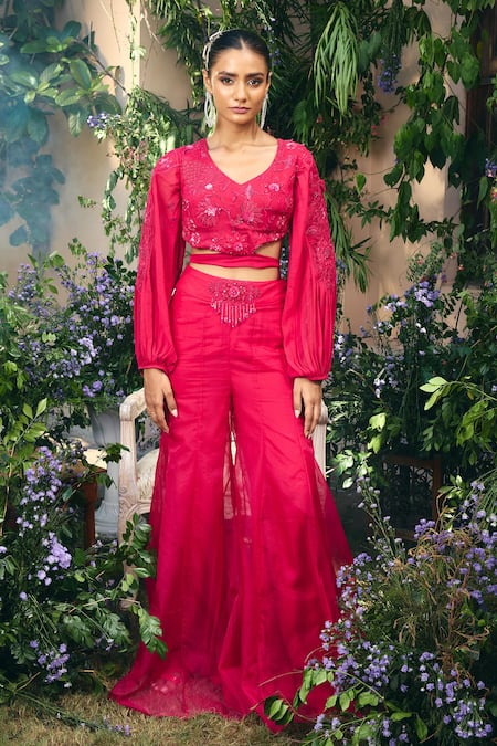 Shreeka Sequin Embroidered Top & Sharara Set 