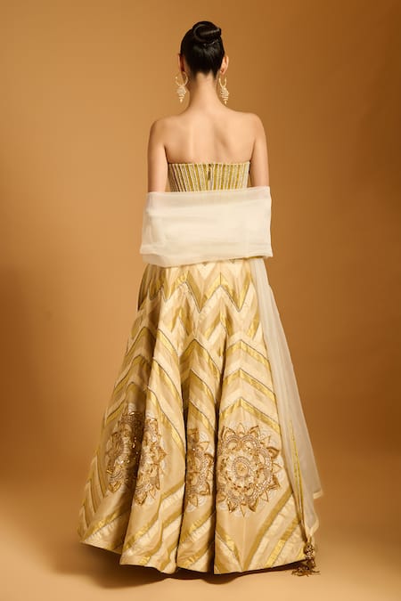 Siddartha Tytler Chevron Pattern Lehenga Set 