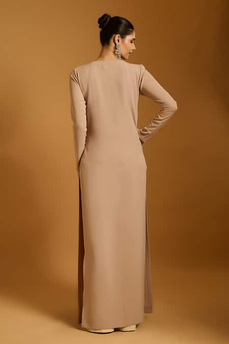 Siddartha Tytler Crystal Yoke Embroidered Kaftan 