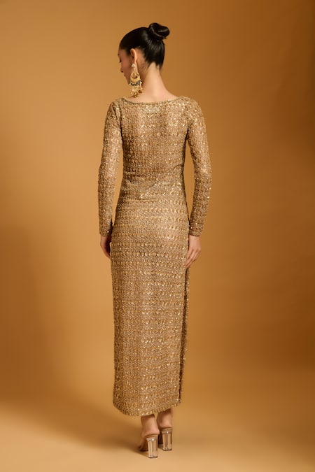 Siddartha Tytler Sequin Embroidered Kaftan 