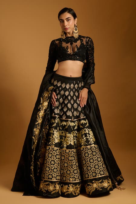 Siddartha Tytler Zari Embroidered Lehenga Set 
