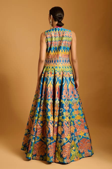 Siddartha Tytler Applique Work Anarkali Jacket Set 