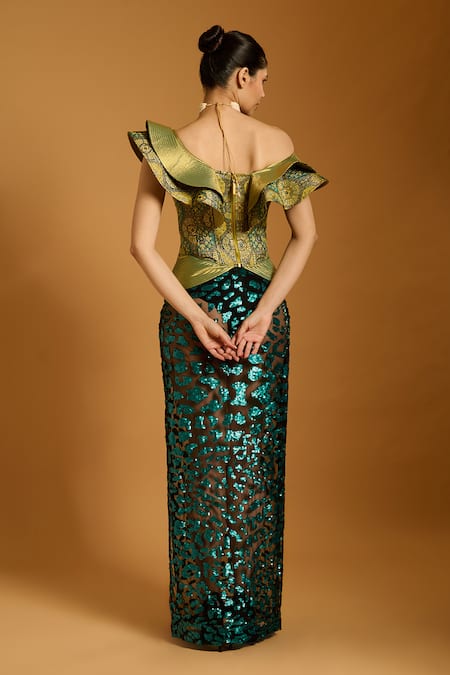 Siddartha Tytler Trifecta Brocade Woven Corset 