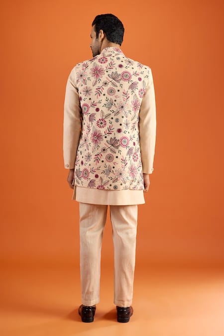 Arihant Rai Sinha Embroidered Bundi & Kurta Set 