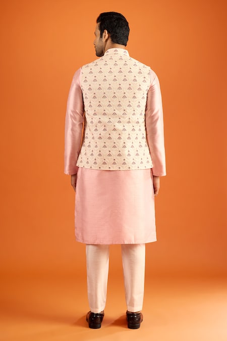 Arihant Rai Sinha Placement Embellished Kurta With Bundi 