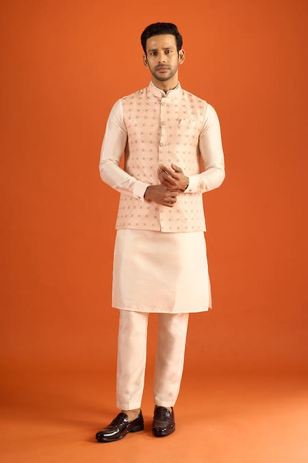 Arihant Rai Sinha Pink Sleeveless Nehru Jacket 