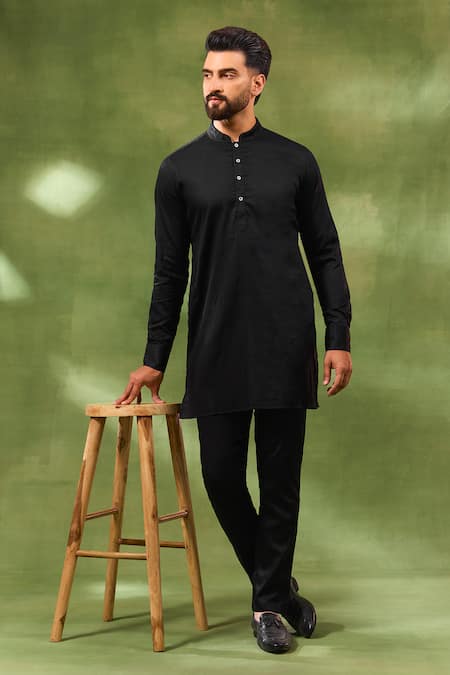 Buy Spring Break Black Viscose, Cotton Satin Embroidery, Sequins Jacket And Kurta Set Online at Aza Fashions Buy_Spring Break_Black Viscose, Cotton Satin Embroidery, Sequins Jacket And Kurta Set _Online_at_Aza_Fashions