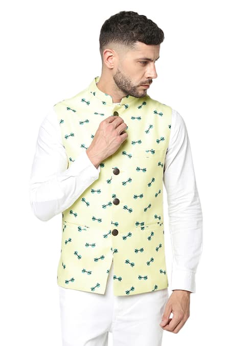 Spring Break Sunglass Print Nehru Jacket 