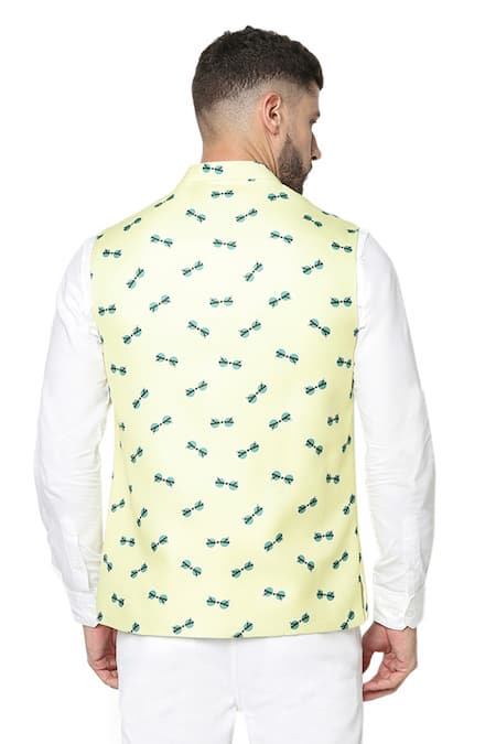 Spring Break Sunglass Print Nehru Jacket 