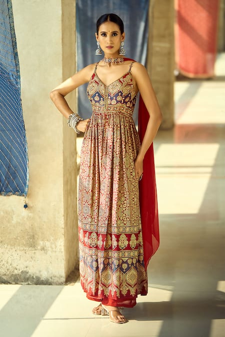 Samyukta Singhania Florette Print Anarkali Palazzo Set 