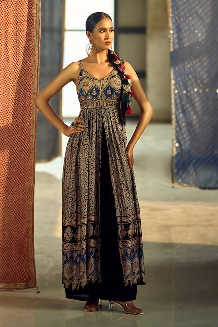 Samyukta Singhania Floral Print Anarkali Palazzo Set 