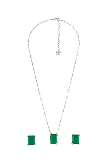 Isharya Reverie Emerald Necklace Set 