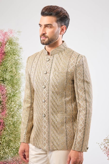 Kasbah Zari Work Georgette Bandhgala  