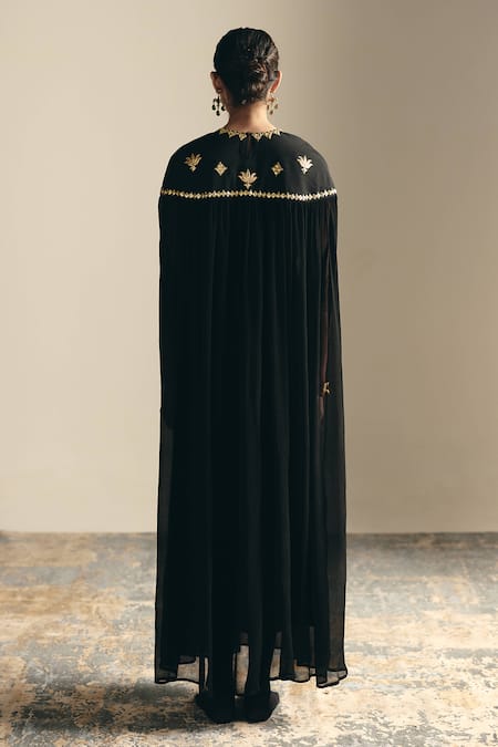 Shimona Embroidered Yoke Kaftan Gown 