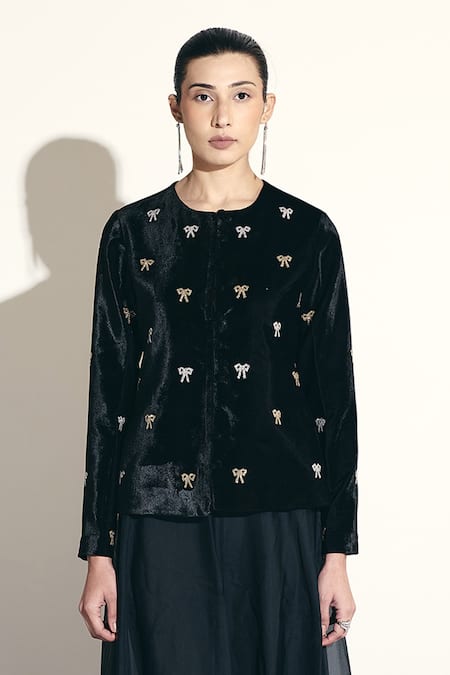 Shimona Velvet Bow Jacket 
