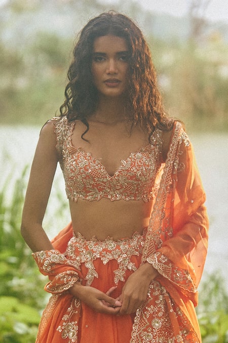 Anushree Reddy Embroidered Skirt Set 