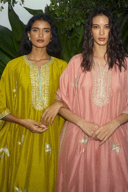 Anushree Reddy Bird Embroidered Kaftan & Pant Set 