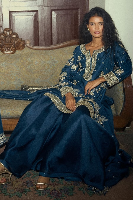 Anushree Reddy Embroidered Kurta Sharara Set 