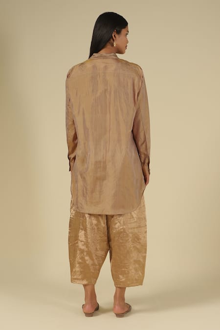 LATHA PUTTANNA Silk Thread Work Shirt Tunic 