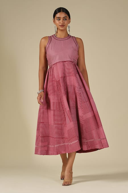 LATHA PUTTANNA Kadi Print Karnataka Silk Dress 