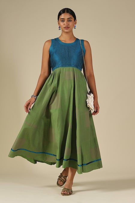 LATHA PUTTANNA Contrast Bodice Dress 