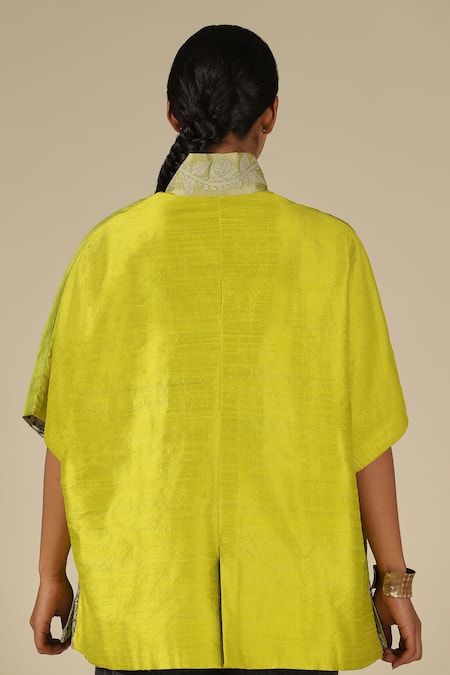 LATHA PUTTANNA Silk Thread Embroidered Top 