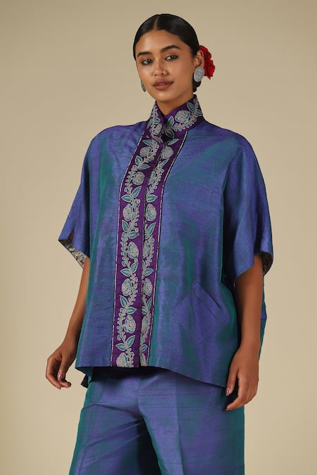 LATHA PUTTANNA Placket Embroiered Top 