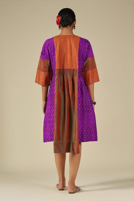 LATHA PUTTANNA Threadwork Embroidered Dress 