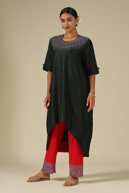 LATHA PUTTANNA Beads Embellishment Kurta Set 