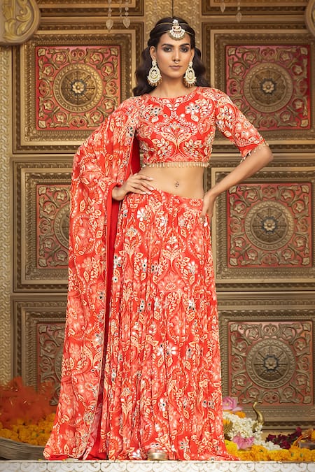 Sajeda A Lehry Heer Printed Lehenga Set 