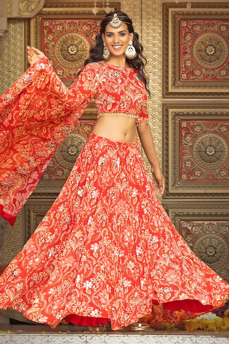 Sajeda A Lehry Heer Printed Lehenga Set 