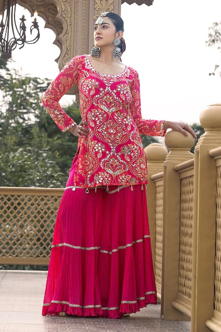 Sajeda A Lehry Ruhani Printed Kurta & Sharara Set 