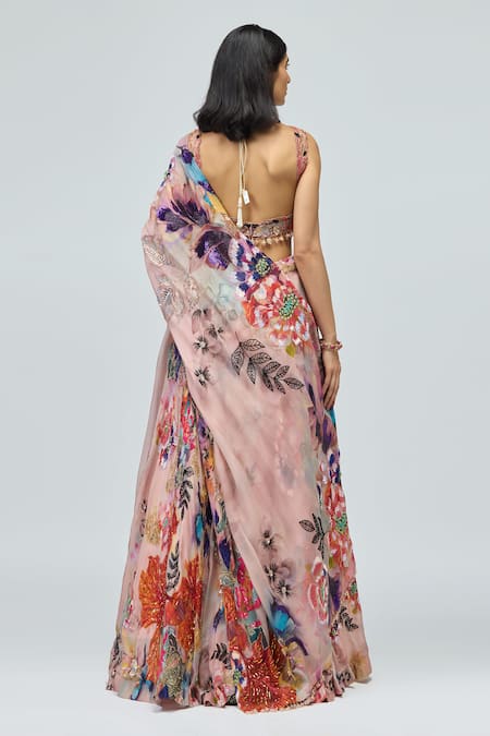 Varun Bahl Floral Embroidered Lehenga Set 